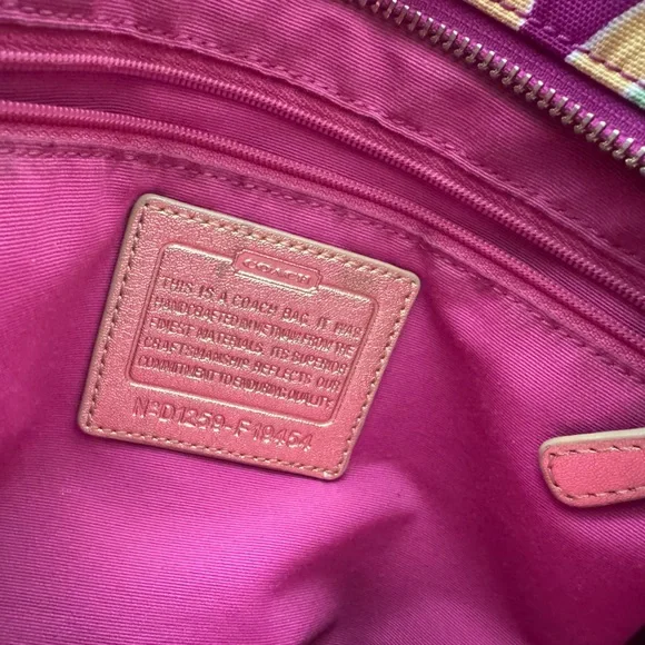 Rare Vintage Retro Multicolor Coach Poppy Pop C Graphic Art Canvas Crossbody Bag - Picture 13 of 13